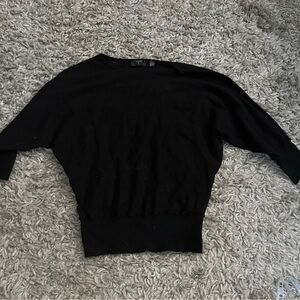 Tahari black viscone sweater size small